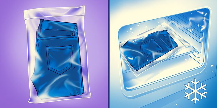 از بین بردن بو از شلوار جین