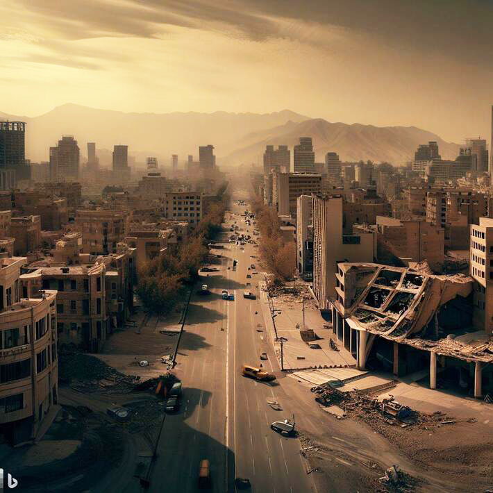 تصویرسازی هوش مصنوعی از تهرانِ 50 سال بعد! | یک تهران ویران شده تحویل داد! + علت 4