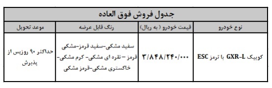 فروش و پیش فروش کوییک ویژه مرداد آغاز شد+ قیمت