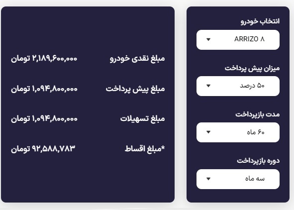 فروش ویژه آریزو 8 مدیران خودرو با اقساط 5 ساله آغاز شد+ قیمت