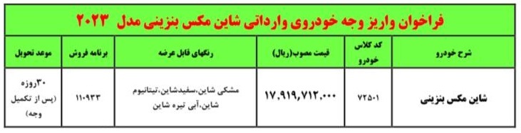 آغاز فروش فوق العاده شاین مکس با قیمت جدید