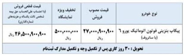 فروش فوری پیکاپ فوتون با قیمت قطعی آغاز شد + جدول