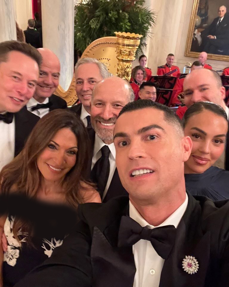 کریس رونالدو در کاخ سفید/ سلفی دیدنی با ایلان ماسک+ عکس