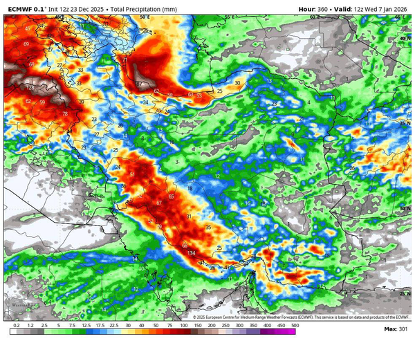 پیش‌بینی ماهواره‌های اروپایی از روزهای پر برف برای ایران – ساناپرس