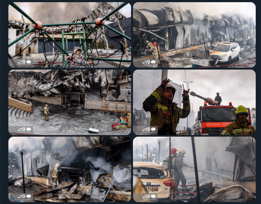 حریق بازار جنت آباد مهار شد+عکس