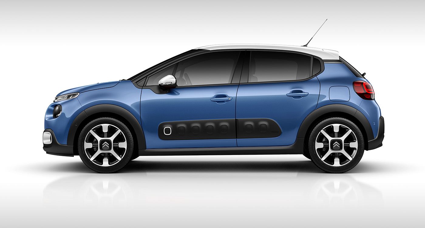 نمای کنار سیتروین 3c مدل 2017 نمای کنار سیتروین 3c مدل 2017