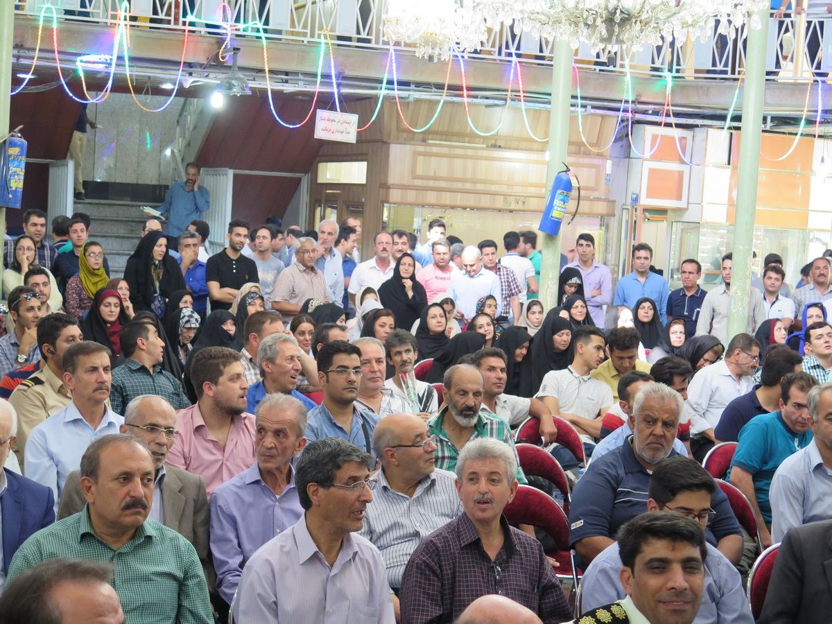 مراسم جشن میلاد امام رضا(ع) در بازار طلای تهران