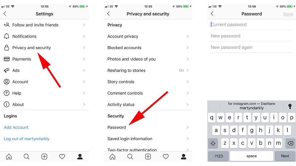 کلمه عبورتان را عوض کنید