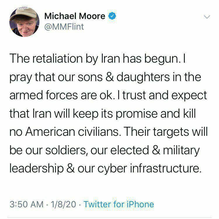 واکنش مایکل مور مستندساز معروف آمریکایی