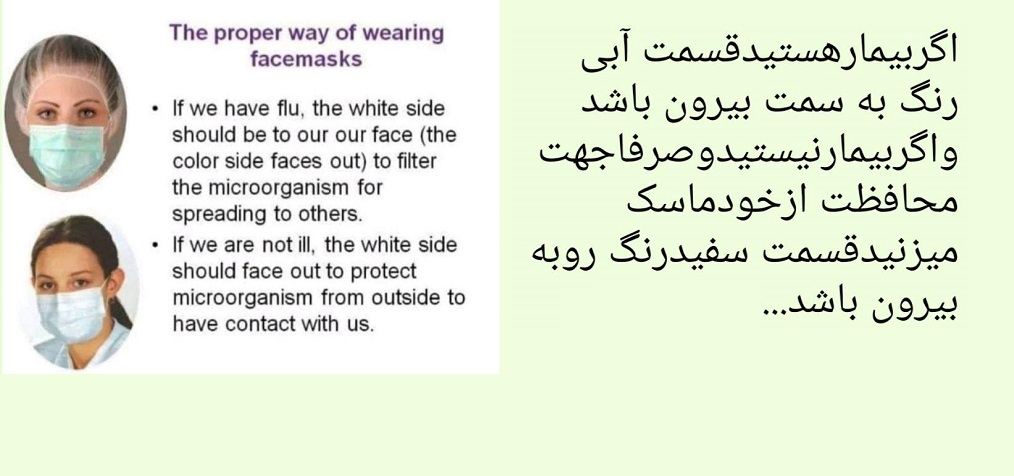 روش صحیح ماسک زدن برای جلوگیری از ابتلا به ویروس کرونا