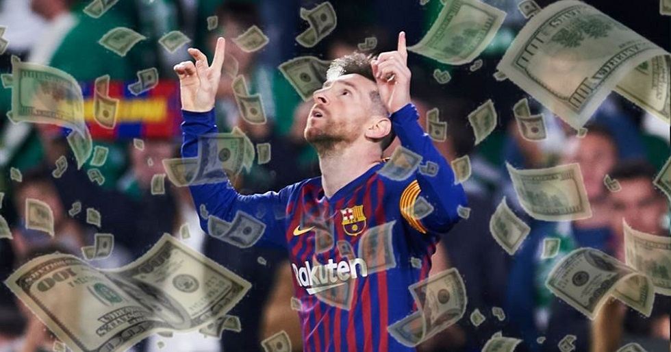 لیونل مسی پولدارترین ورزشکار فرانس فوتبال