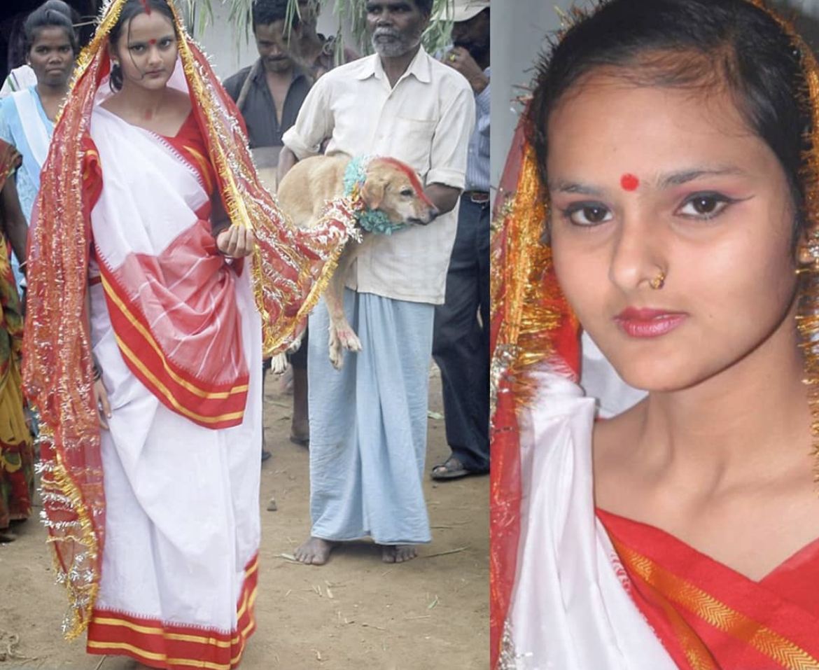 ازدواج دختر هندی با سگ