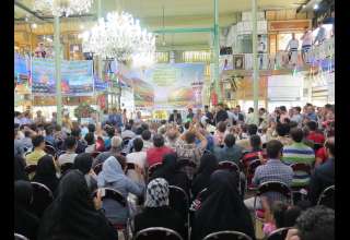 برگزاری جشن میلاد امام رضا(ع) در بازار طلای تهران + تصاویر