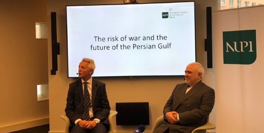 ظریف در موسسه امور بین الملل نروژ: امنیت در خلیج فارس و تنگه هرمز بدون ایران امکانپذیر نیست