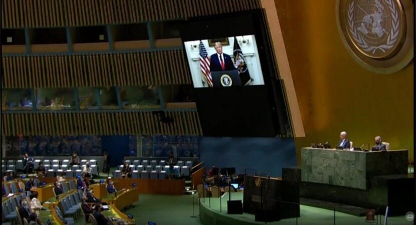 سخنرانی تصویری ترامپ در نشست سالانه سازمان ملل با چاشنی ایران/ تحریم‌های فلج‌کننده‌ای علیه ایران وضع کردیم