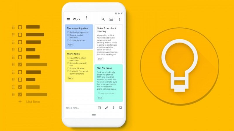 برنامه Google Keep به رقم باورنکردنی 1 میلیارد دانلود رسید !
