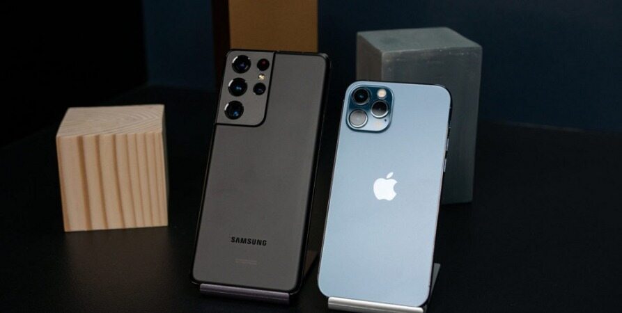 مقایسه طرح دو گوشی Samsung Galaxy S21 Ultra و  iPhone 12 Pro Max