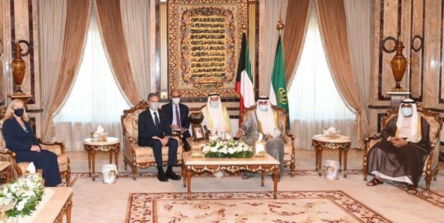 دیدار بلینکن با امیر و ولی‌عهد کویت با محوریت «آخرین تحولات منطقه»