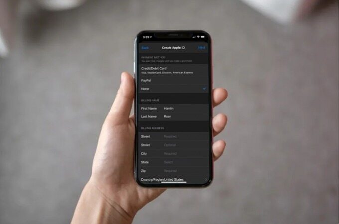نحوه ایجاد اپل آیدی بدون روش پرداخت