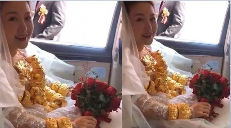  عروس خانم با ۶۰ کیلو طلا در جشن عروسی!+تصاویر