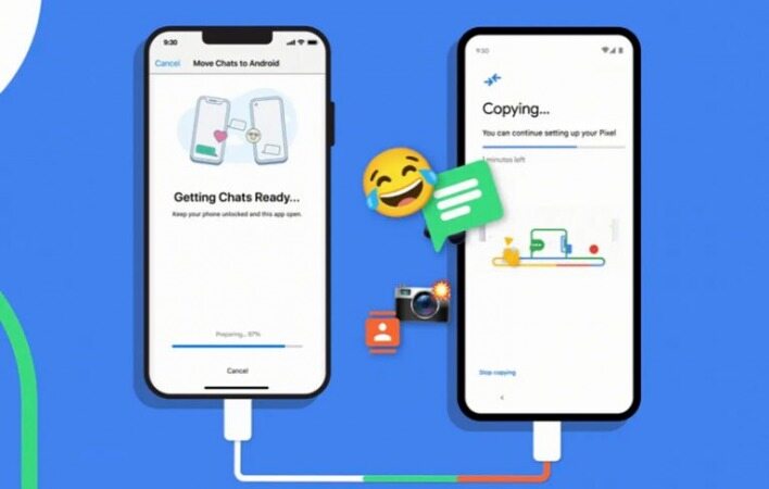 واتساپ انتقال چت‌ها از iOS به گوشی‌های جدید دارای اندروید ۱۲ را ممکن کرد