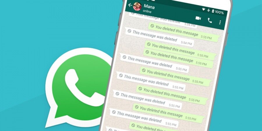 کَلَک حذف پیام های واتساپ برای همه پس از مدت طولانی