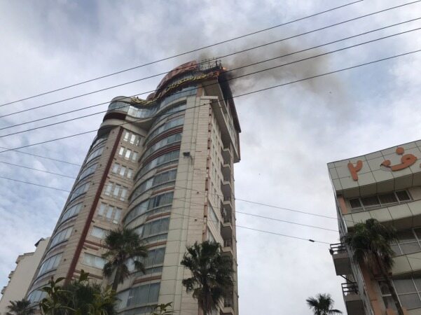 هتل صدف محمودآباد آتش گرفت