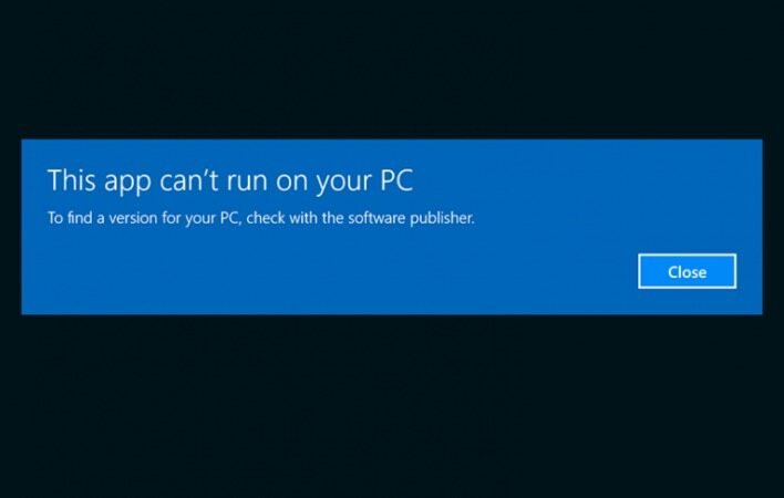 ۷ روش رفع خطای This App Can’t Run on Your PC در ویندوز ۱۰