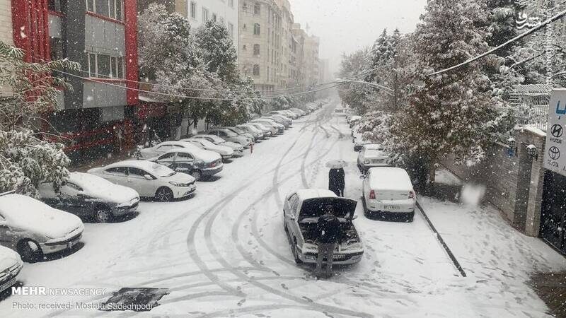 بارش برف و باران در جاده‌های ۶ استان