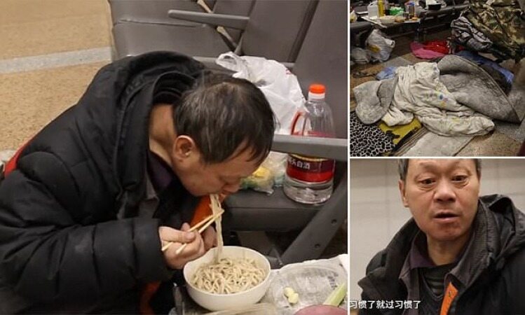 مردی که ۱۴ سال در فرودگاه پکن زندگی می کند!