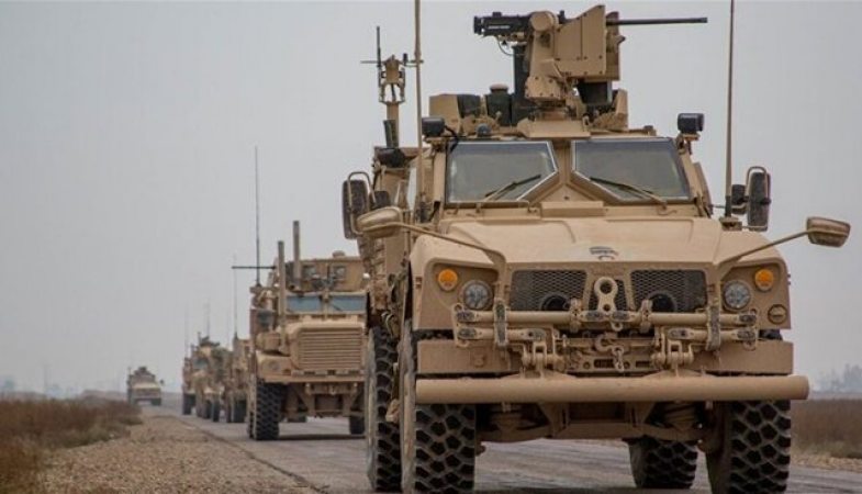 خروج کاروان نظامی آمریکا از سوریه به عراق