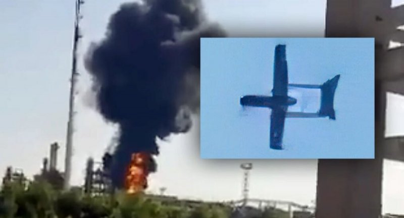حمله پهپاد انتحاری اوکراین به پالایشگاه نفت روسیه +ویدیو