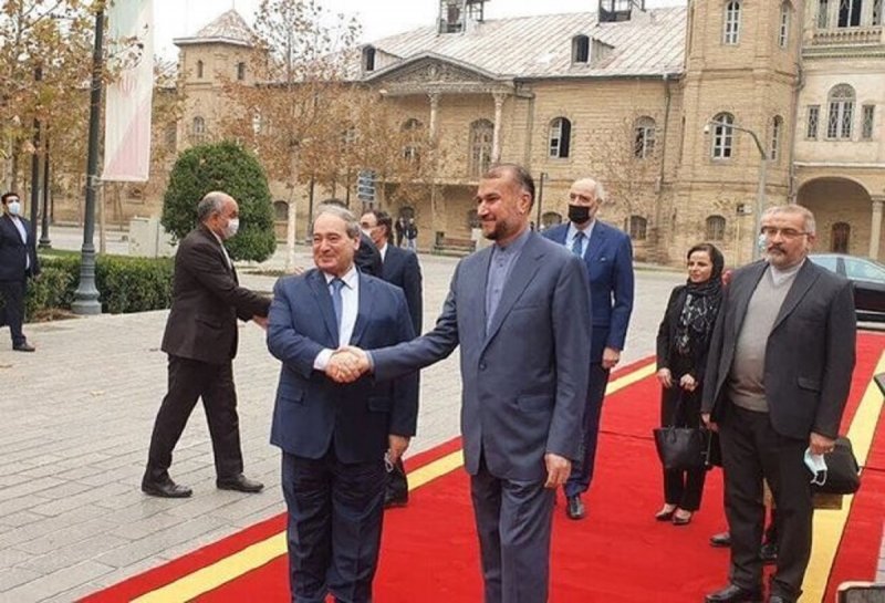 استقبال امیرعبداللهیان از وزیر خارجه سوریه در تهران +فیلم