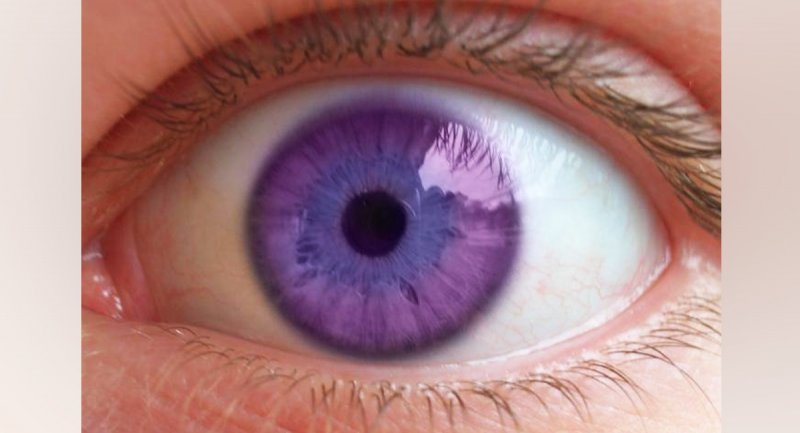بی‌نظير ترين رنگ چشم جهان با رنگ بنفش! + ویدیو