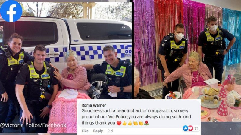 آرزوی عجیب زن سالخورده که توسط پلیس برآورده شد!+ عکس