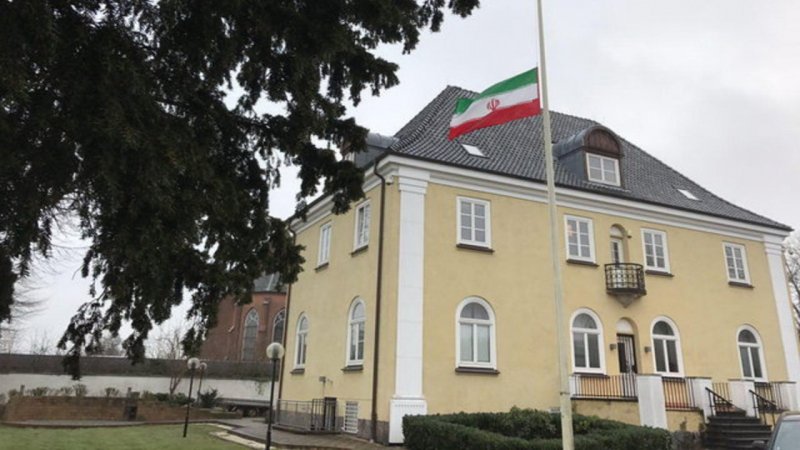ویدئویی از حمله مهاجم به سفارت ایران در دانمارک