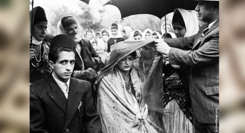 تصاویری ناب و دلنشین از عروس و دامادهای زمان قاجار + عکس