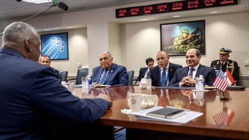 نشست رئیس‌جمهور مصر با وزیر دفاع آمریکا درباره ایران