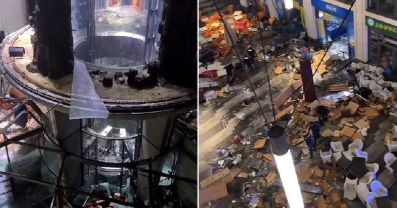 انفجار مخزن ماهی های غول پیکر در یکی از هتل های شهر برلین