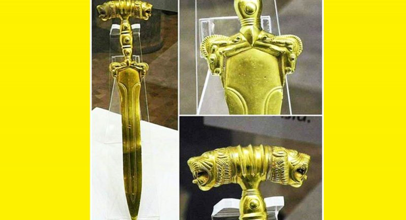زیباترین شمشیر جهان از جنس طلا در ایران + تصاویر