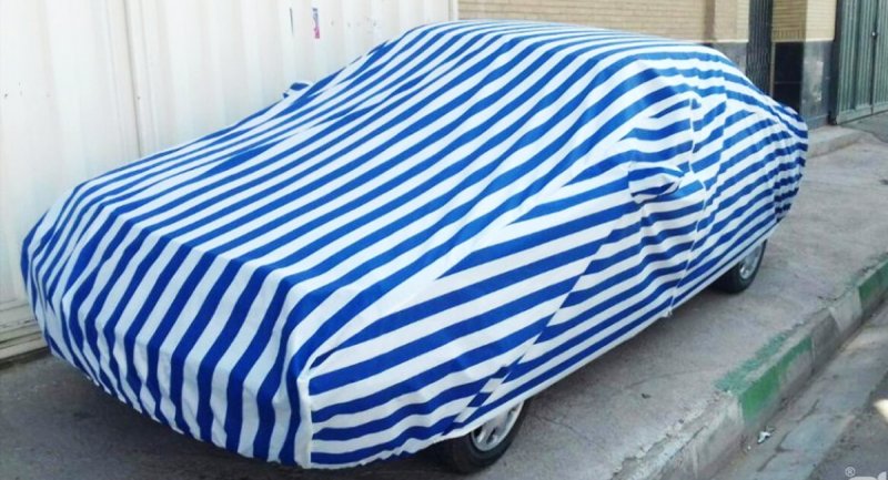 سرقت جنجالی چادر ماشین توسط سارقی با خودروی لوکس! + ویدیو