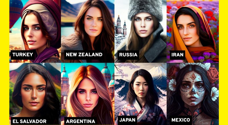 اگر کشورها زن بودند چه شکلی می شدند؟ هوش مصنوعی آن را به تصویر کشید + عکس