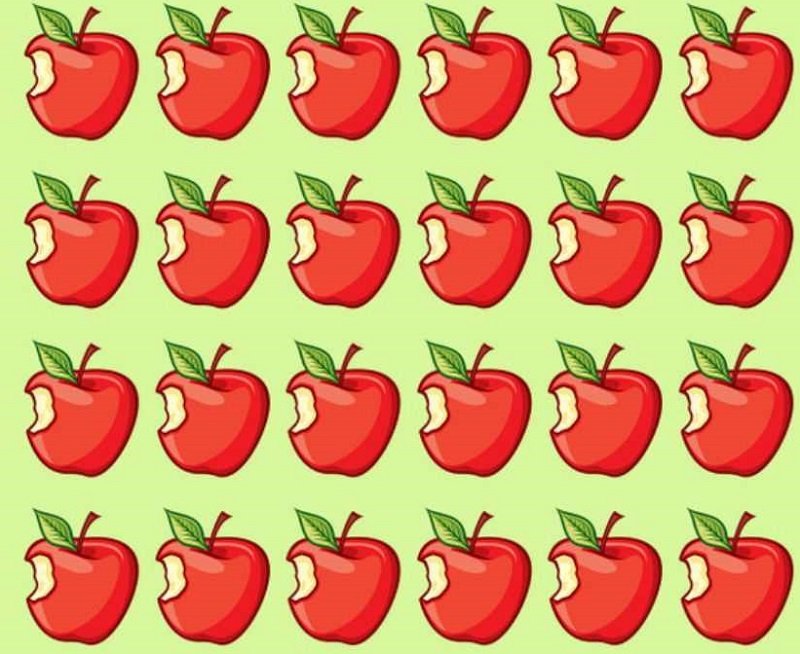تیزبین ها بگویند کدام سیب با بقیه فرق دارد + پاسخ