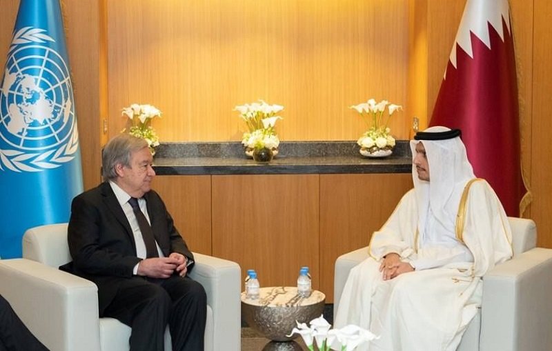 گفت‌وگوی گوترش و وزیر خارجه قطر درباره پرونده هسته‌ای ایران