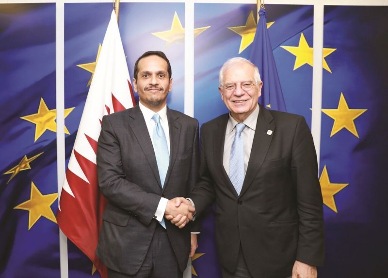 بورل و نخست وزیر قطر درباره پرونده هسته‌ای ایران با یکدیگر گفتگو کردند