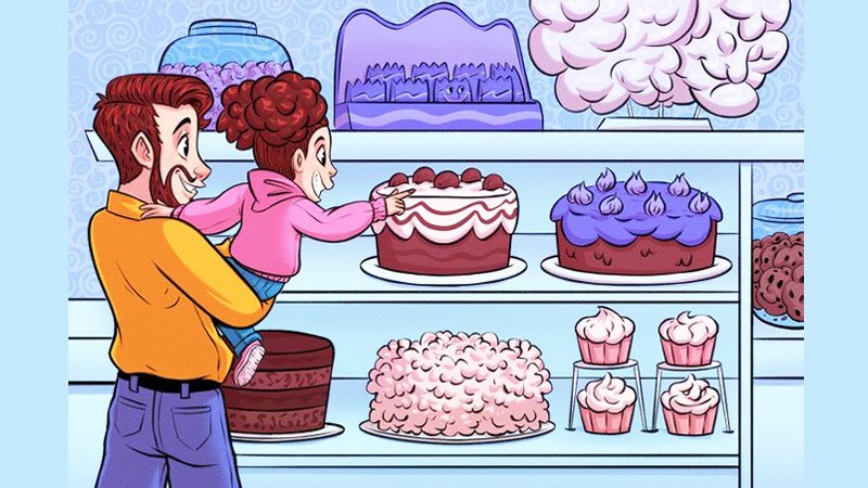 معما؛ تیزبین ها 4 چهره مخفی در این شیرینی فروشی را پیدا کنید؟ + پاسخ