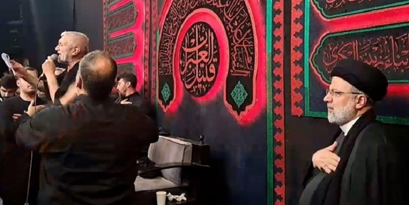 حضور رئیس‌ جمهور در مراسم تاسوعای حسینی + فیلم