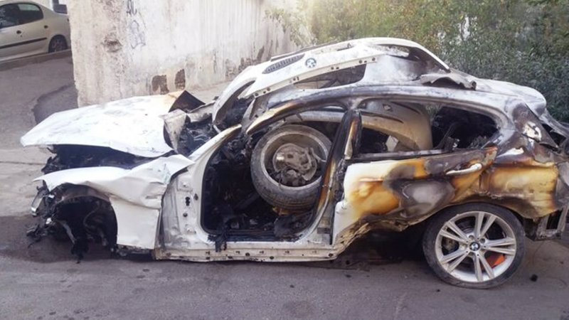 آتش گرفتن دلخراش یک BMW لوکس در خیابان‌های تهران! + ویدیو