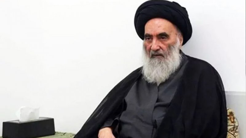 تصویری جدید و متفاوت از آیت الله سیستانی + عکس
