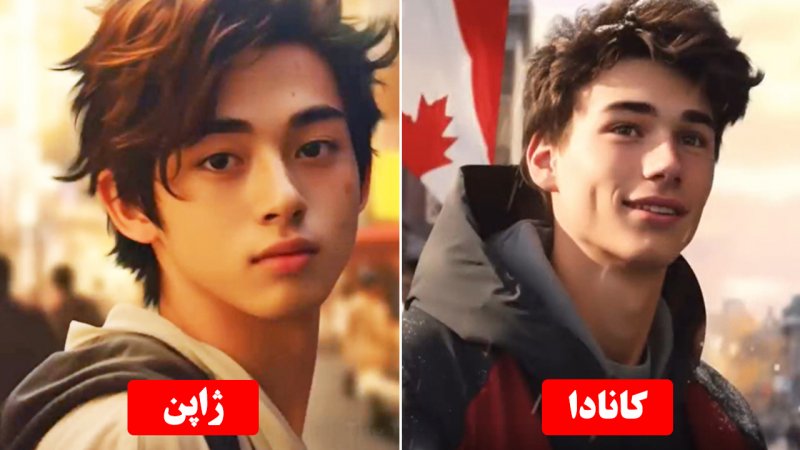 هوش مصنوعی هر کشور را شبیه یک پسر نوجوان شبیه سازی کرد؛ نوجوان ایرانی زیباترین +فیلم